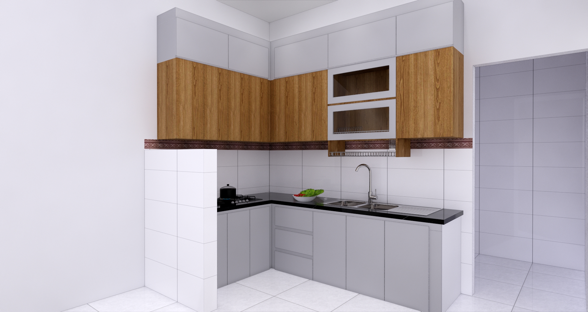 tủ bếp gỗ công nghiệp