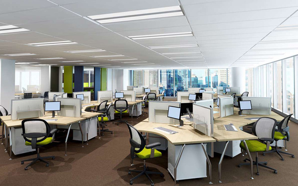 Thiết kế thi công nội thất phòng làm việc chung ấn tượng nhất