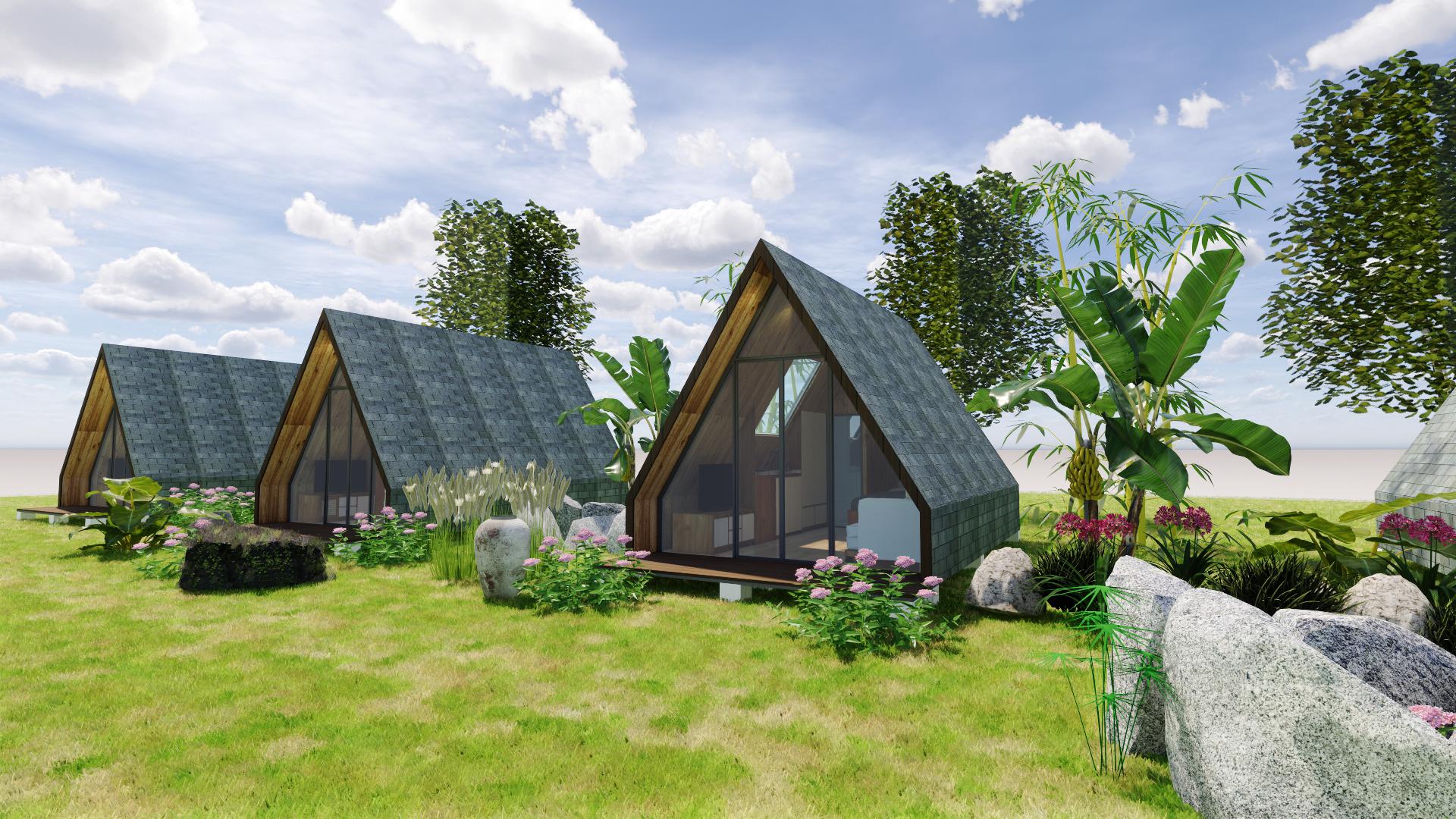 Thiết kế mẫu nhà bungalow đẹp cho khu nghỉ dưỡng  WEDO