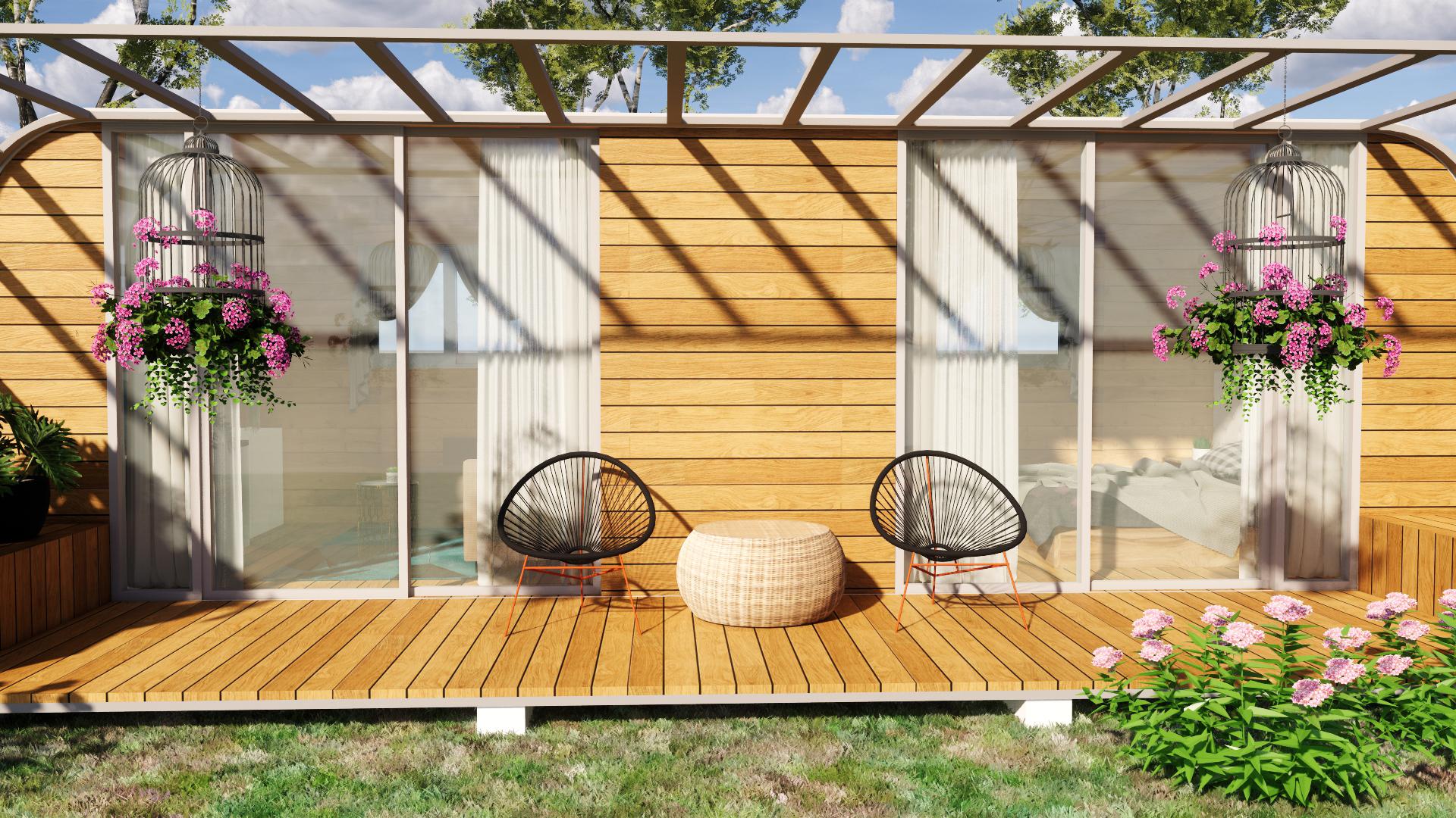 Nhà gỗ di động cho homestay với chi phí thấp cho người ít vốn