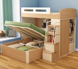 giường gỗ thông minh