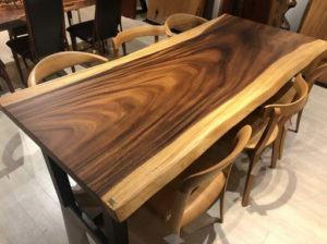 bàn ăn gỗ me tây nguyên tấm